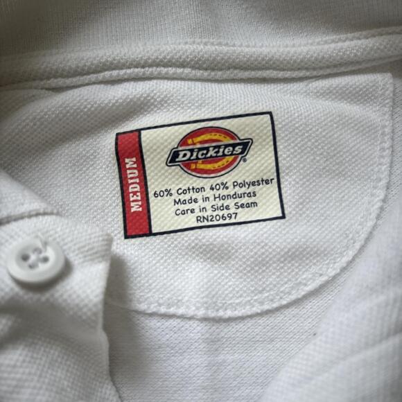 White Dickies Long Sleeve Collared - Picture 2 of 3